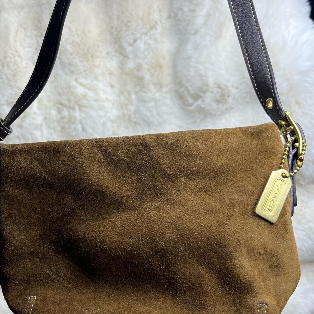Coach Brown Hobo Shoulder Bag with Gold Hardware